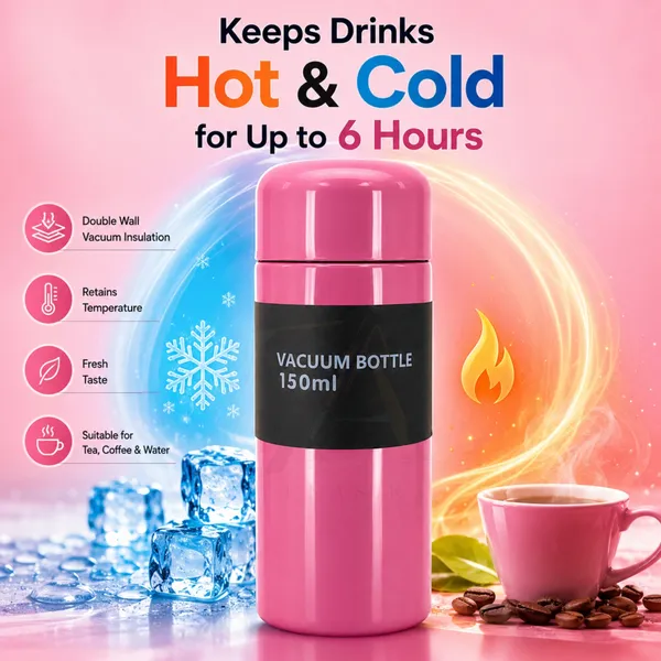 150ml_Stainless_Steel_Vacuum_Insulated_Bottle_|_Double_Wall_Flask_|_Leakproof_Hot_&_Cold_Water_Bottle_|_BPA_Free_Travel_Bottle_for_Office,_School,_Kids_&_Outdoor