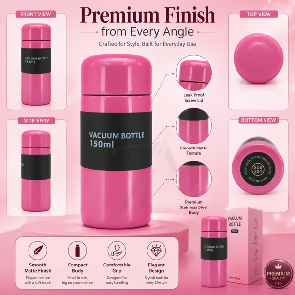 150ml_Stainless_Steel_Vacuum_Insulated_Bottle_|_Double_Wall_Flask_|_Leakproof_Hot_&_Cold_Water_Bottle_|_BPA_Free_Travel_Bottle_for_Office,_School,_Kids_&_Outdoor