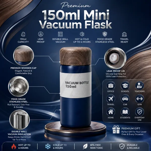 150ml_Stainless_Steel_Vacuum_Insulated_Bottle_|_Double_Wall_Flask_|_Leakproof_Hot_&_Cold_Water_Bottle_|_BPA_Free_Travel_Bottle_for_Office,_School,_Kids_&_Outdoor