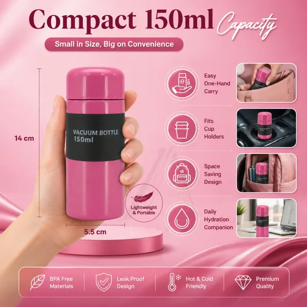 150ml_Stainless_Steel_Vacuum_Insulated_Bottle_|_Double_Wall_Flask_|_Leakproof_Hot_&_Cold_Water_Bottle_|_BPA_Free_Travel_Bottle_for_Office,_School,_Kids_&_Outdoor