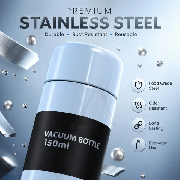 150ml_Stainless_Steel_Vacuum_Insulated_Bottle_|_Double_Wall_Flask_|_Leakproof_Hot_&_Cold_Water_Bottle_|_BPA_Free_Travel_Bottle_for_Office,_School,_Kids_&_Outdoor