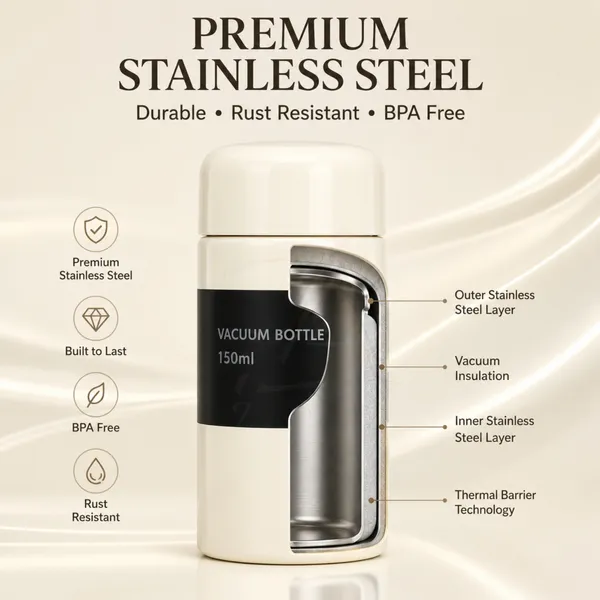 150ml_Stainless_Steel_Vacuum_Insulated_Bottle_|_Double_Wall_Flask_|_Leakproof_Hot_&_Cold_Water_Bottle_|_BPA_Free_Travel_Bottle_for_Office,_School,_Kids_&_Outdoor