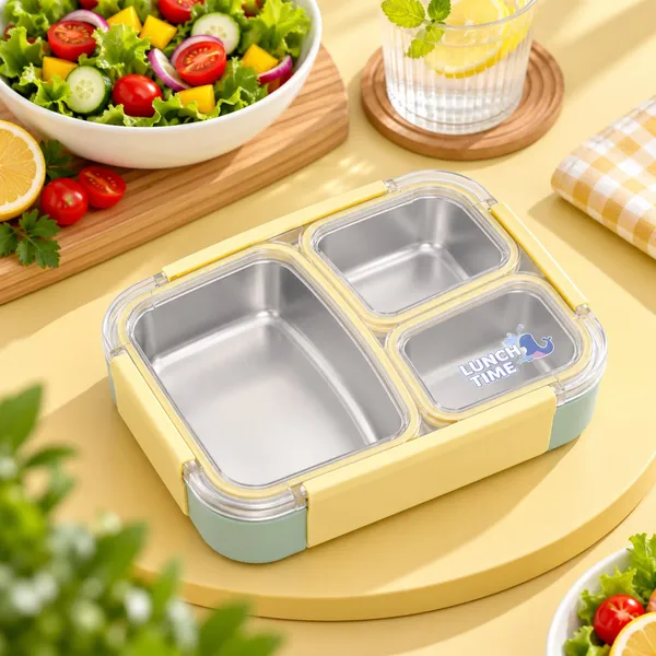 Yellow_Stainless_Steel_Premium_2_Compartments_Lunch_Box