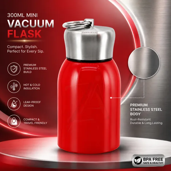 300ml_Insulated_Stainless_Steel_Water_Bottle_|_Hot_&_Cold_Vacuum_Flask_|_Leakproof_Travel_Bottle_for_Office,_Gym,_Car,_Women_&_Girls_Gift
