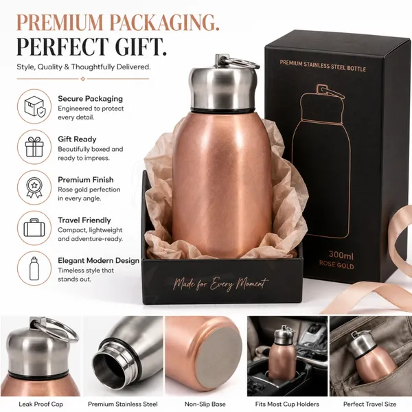 300ml_Insulated_Stainless_Steel_Water_Bottle_|_Hot_&_Cold_Vacuum_Flask_|_Leakproof_Travel_Bottle_for_Office,_Gym,_Car,_Women_&_Girls_Gift_(300ml,_Rose_Gold/Copper)