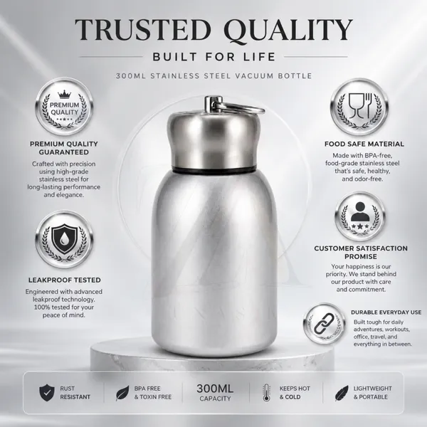 300ml_Insulated_Stainless_Steel_Water_Bottle_|_Hot_&_Cold_Vacuum_Flask_|_Leakproof_Travel_Bottle_for_Office,_Gym,_Car,_Women_&_Girls_Gift_(300ml,_Silver)