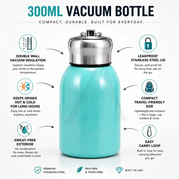 300ml_Insulated_Stainless_Steel_Water_Bottle_|_Hot_&_Cold_Vacuum_Flask_|_Leakproof_Travel_Bottle_for_Office,_Gym,_Car,_Women_&_Girls_Gift_(300ml,_Turquoise_Blue)