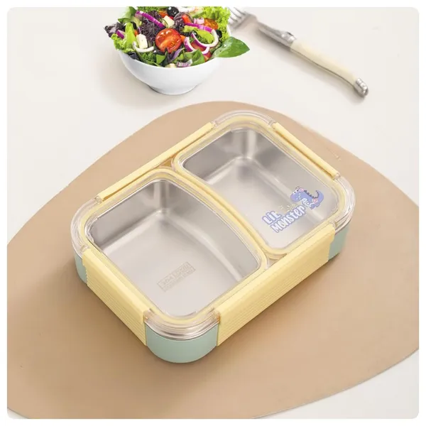 Yellow_Stainless_Steel_Premium_2_Compartments_Lunch_Box
