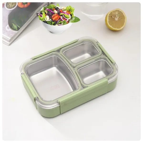 Green_Stainless_Steel_Compartment_Lunch_Box
