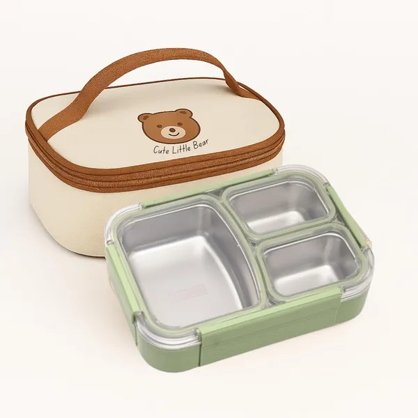 Green_Stainless_Steel_Bento_Lunch_Box_With_Insulated_Bag