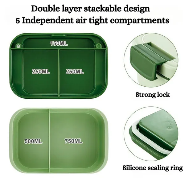 Green_Stackable_Dividers_And_Utensils_With_Lunch_Box