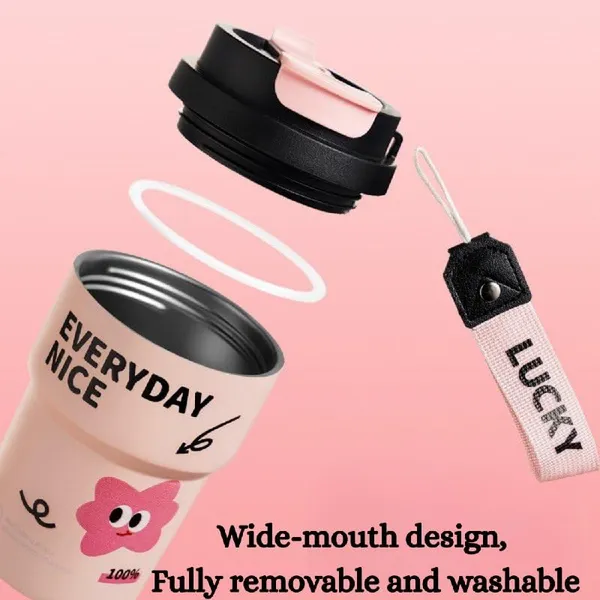 Yellow_Cream_Stainless_Steel_Straw_With_Travel_Mug