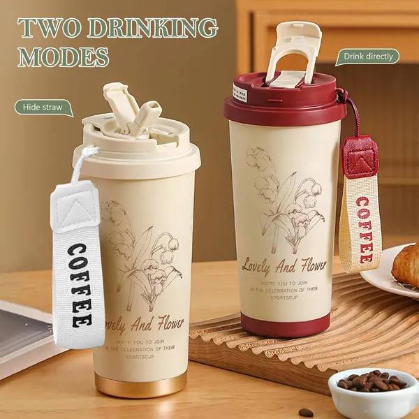 White_Insulated_Stainless_Steel_Lid_And_Strap_Travel_Coffee_Mug