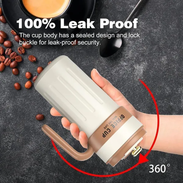White_And_Beige_Stainless_Steel_Insulated_With_Handle_Coffee_Mug