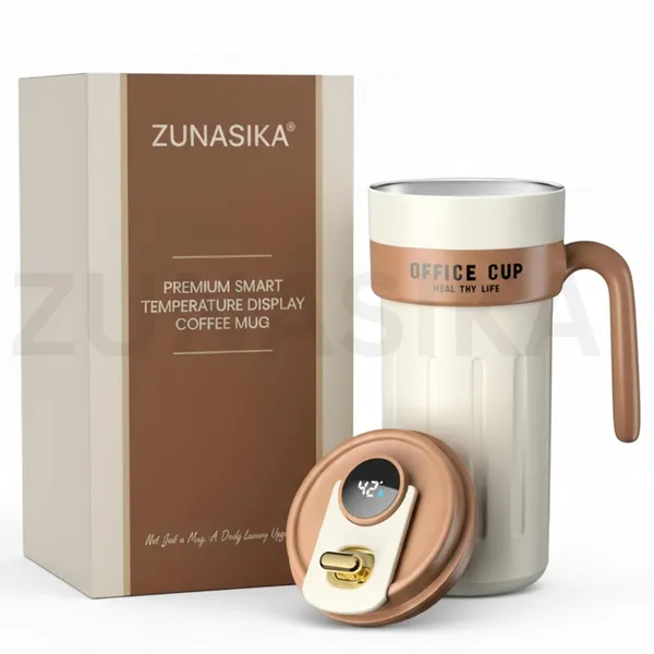 White_And_Beige_Stainless_Steel_Insulated_With_Handle_Coffee_Mug