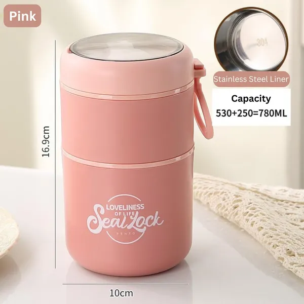 Light_Pink_Stainless_Steel_Insulated_Lunch_Box_With_Spoon