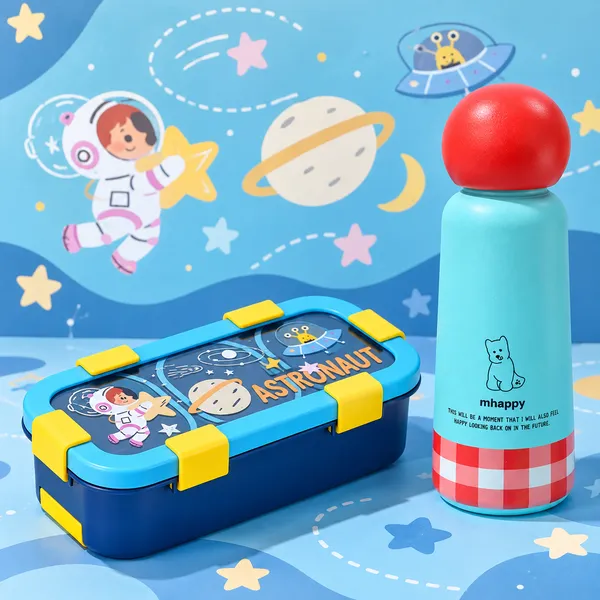 Kids_Lunch_Box_&_Water_Bottle_Combo,_500ml_3_Compartment_Lunch_Box_with_380ml_Water_Bottle,_School_Tiffin_Set_for_Kids,_Boys_&_Girls,_Astronaut_Space_Design,_Blue_&_Yellow