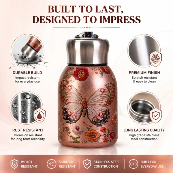 Premium_Butterfly_Print_300ml_Insulated_Stainless_Steel_Water_Bottle_|_Hot_&_Cold_Vacuum_Flask_|_Leakproof_Travel_Bottle_for_Office,_Gym,_Car,_Women_&_Girls_Gift_(300ml,_Butterfly)