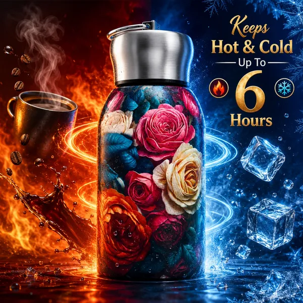 Print_300ml_Insulated_Stainless_Steel_Water_Bottle_|_Hot_&_Cold_Vacuum_Flask_|_Leakproof_Travel_Bottle_for_Office,_Gym,_Car,_Women_&_Girls_Gift