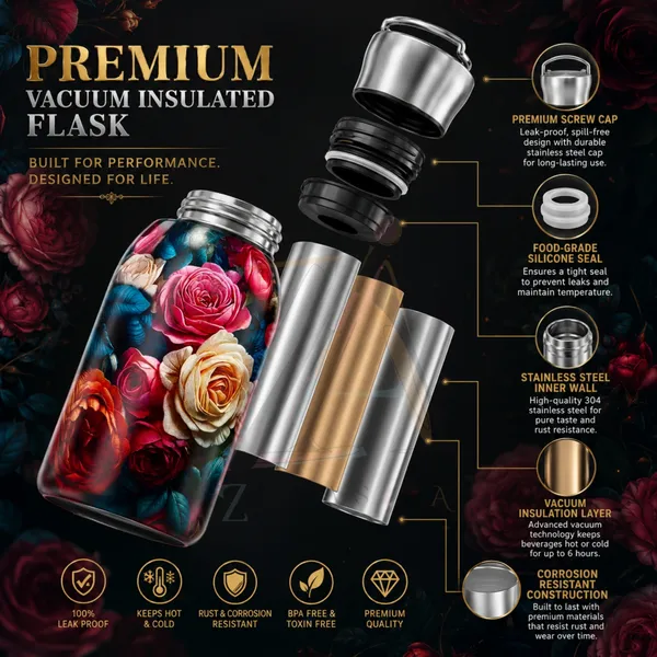 Print_300ml_Insulated_Stainless_Steel_Water_Bottle_|_Hot_&_Cold_Vacuum_Flask_|_Leakproof_Travel_Bottle_for_Office,_Gym,_Car,_Women_&_Girls_Gift