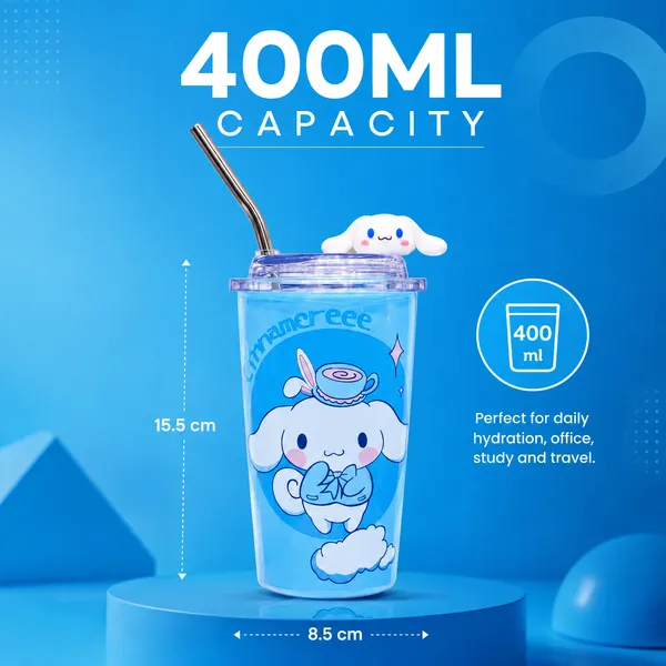 ZUNASIKA_400ml_Insulated_Stainless_Steel_Tumbler_with_Straw,_Cute_Printed_Travel_Cup_with_Transparent_Lid,_Hot_&_Cold_Drink_Cup_for_Kids,_Girls,_Office,_School_&_Travel