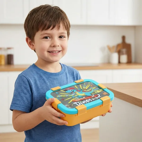 Yellow_3_Compartment_Stainless_Steel_Lunch_Box