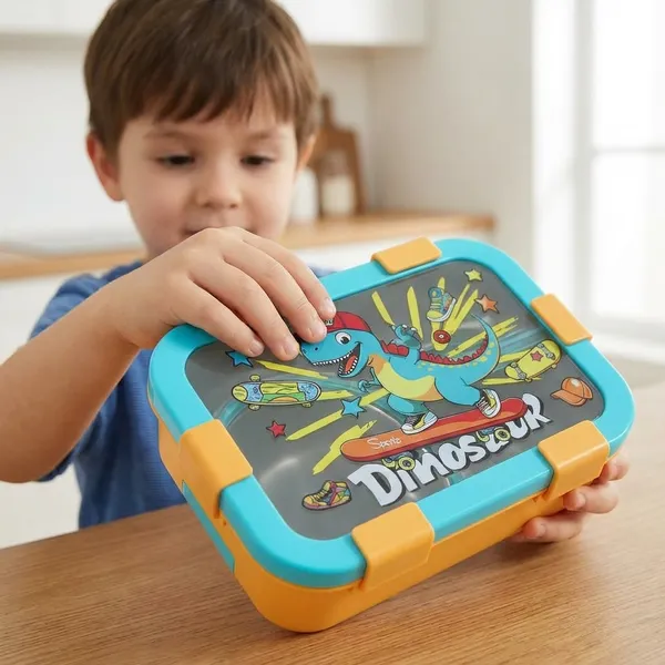 Yellow_3_Compartment_Stainless_Steel_Lunch_Box