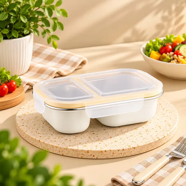 White_Stainless_Steel_Compartments_With_2_Lunch_Box