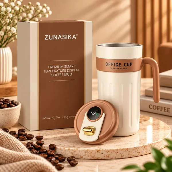 White_And_Beige_Stainless_Steel_Insulated_With_Handle_Coffee_Mug