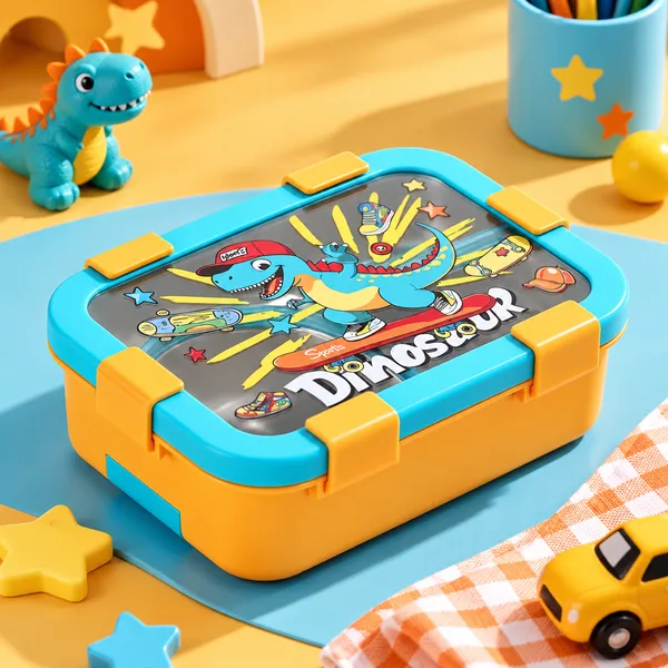 Yellow_3_Compartment_Stainless_Steel_Lunch_Box