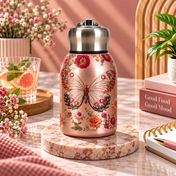 Premium_Butterfly_Print_300ml_Insulated_Stainless_Steel_Water_Bottle_|_Hot_&_Cold_Vacuum_Flask_|_Leakproof_Travel_Bottle_for_Office,_Gym,_Car,_Women_&_Girls_Gift_(300ml,_Butterfly)