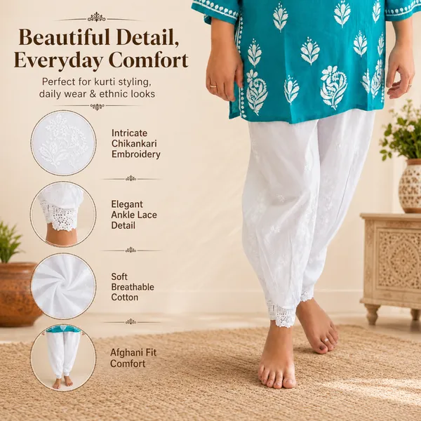 Women's_Cotton_Lucknow_Chikankari_Afghani_Pant_Free_Big_Size_Fit_Up_to_48_Size