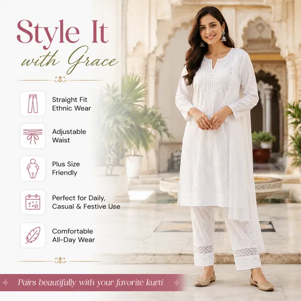 Women'S_Lycra_Fabric_Lucknowi_Hand_Chikankari_Work_Pant_With_Lacework_|_Plus_Size|_Adjustable_Upto_6XL