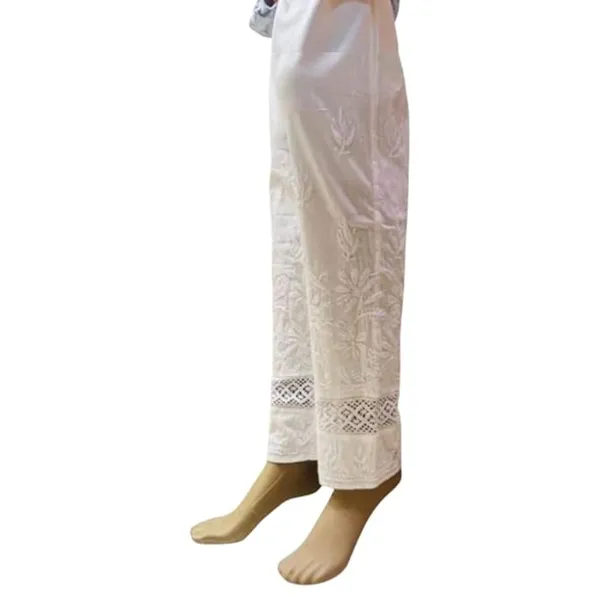 Women'S_Lycra_Fabric_Lucknowi_Hand_Chikankari_Work_Pant_With_Lacework_|_Plus_Size|_Adjustable_Upto_6XL