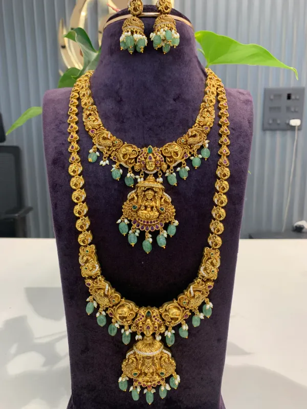 Beautiful_nakshi_3D_lord_balaji_combo_set_with_1_set_of_earrings