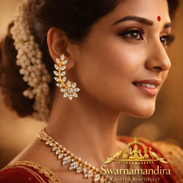 Elegant_Floral_Diamond_Ear_Cuffs_In_Gold_Swarnamandira