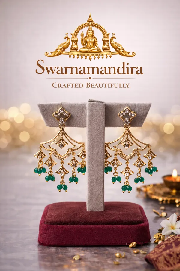 Gold_Toned_Arabic_Calligraphy_Earrings_With__Beads_(green_or_purple_)