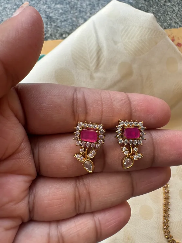 Purple_Stone_Two_Tone_Ethnic_Necklace_And_Earrings_Set