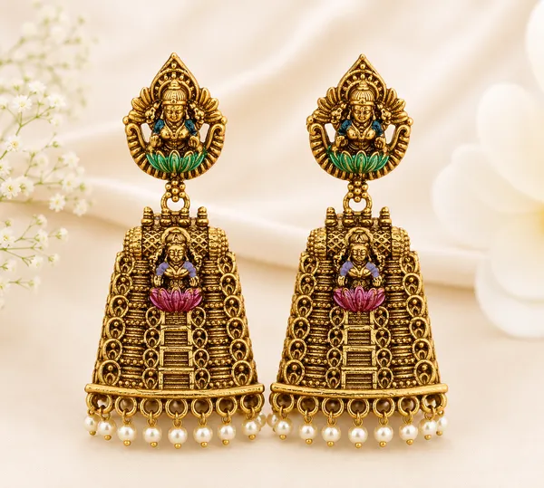 Sri_Lakshmi_Gopuram_Temple_Jhumka_Earrings