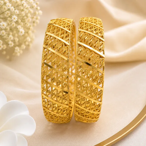Suvarna_Vana_Leaf_Gold-Tone_Bangles__set_of_2