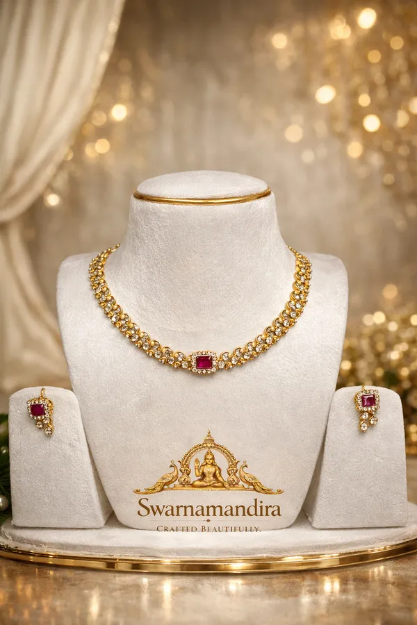 Purple_Stone_Two_Tone_Ethnic_Necklace_And_Earrings_Set