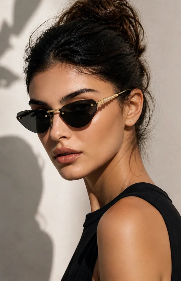 AURUM_NOIR_BEADLINE_RIMLESS_CAT-EYE_SIGNATURE_SUNGLASSES
