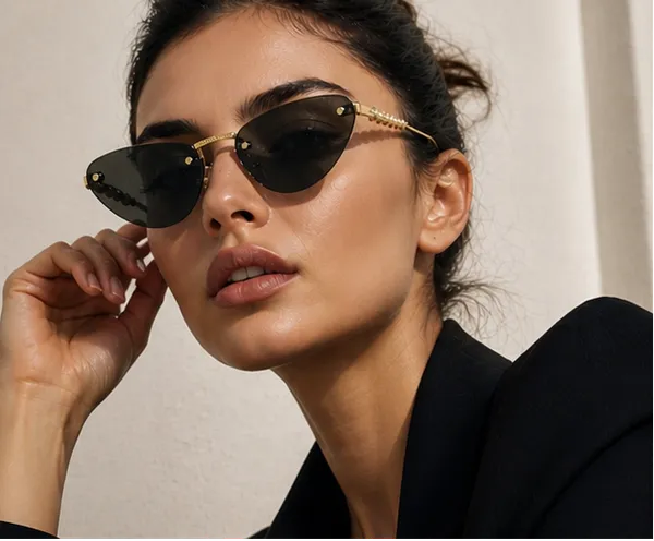 AURUM_NOIR_BEADLINE_RIMLESS_CAT-EYE_SIGNATURE_SUNGLASSES