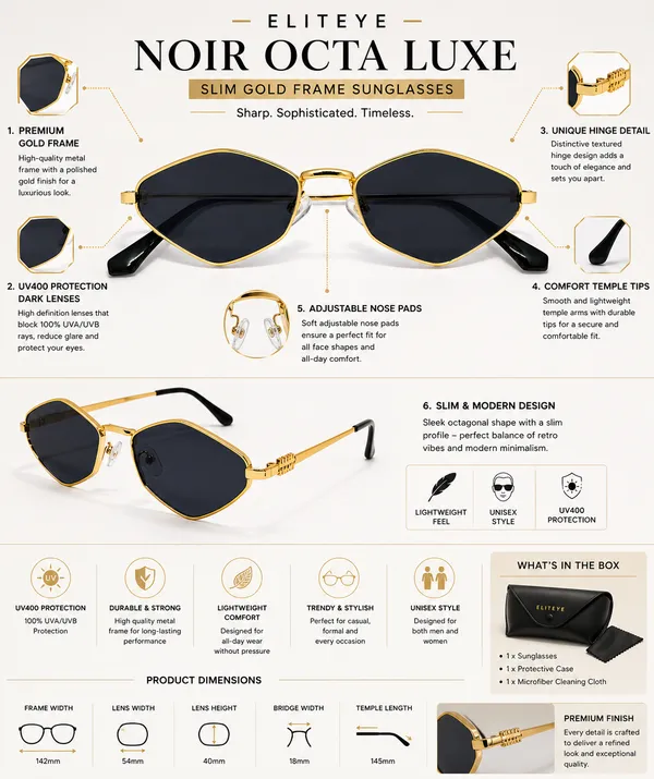 ELITEYE_Noir_Octa_Luxe_Gold_Frame_Sunglasses_–_Slim_Retro_Premium_Edition