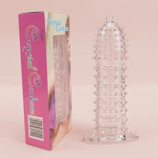 Cuple_White_Crystal_Silicone_Sleeve__Premium_Fit__1_Pc