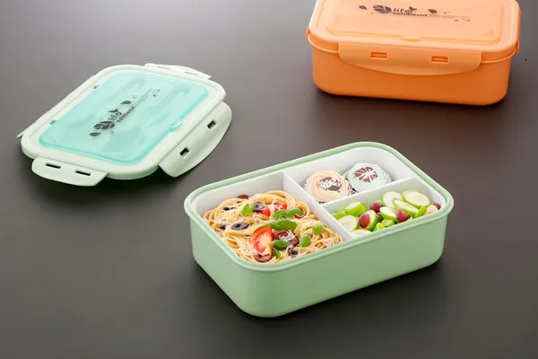 Carbon_Lunch_Box_with_3_Compartment,_Stylish_lid_&_2_Spoons_Made_with_Heavy_Plastic_BPA_Free_Food_Grade_Perfect_for_School_Kids,_College_&_Outdoor_1100ml_-_Green