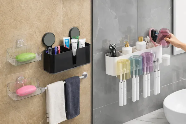 Bathroom_Organizer_Combo_Set_|_No_Drill_Wall_Mounted_Storage_Kit|Bathroom_Accessories_Set_with_Soap_Holder,_Toothbrush_Stand_&_Towel_Rack