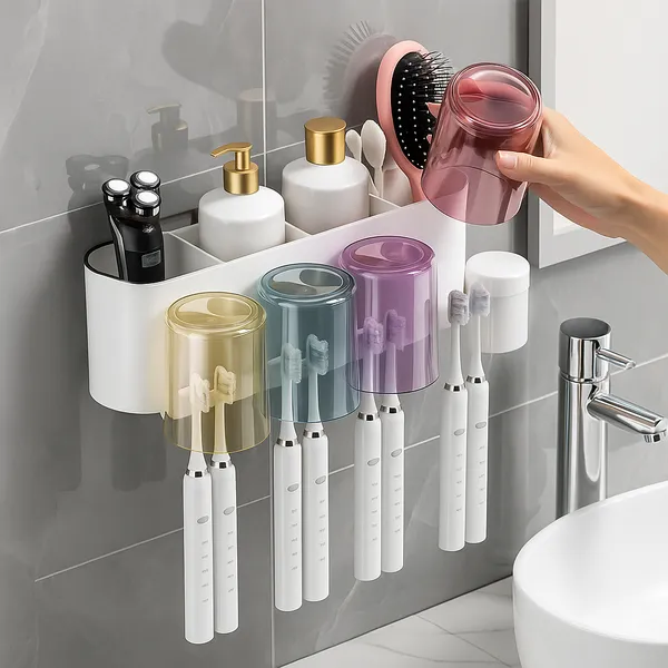 Bathroom_Organizer_Combo_Set_|_No_Drill_Wall_Mounted_Storage_Kit|Bathroom_Accessories_Set_with_Soap_Holder,_Toothbrush_Stand_&_Towel_Rack