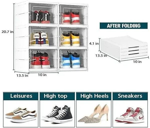 White_Polypropylene_Multipurpose_3_Tier_Foldable_Storage_Cabinet_Shoe_Organizer_Space_Saving_Rack_Free_Standing_Chest_Of_Drawers