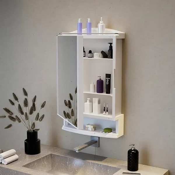 White_Polypropylene_Premium_Multipurpose_Wall_Mounted_Storage_Cabinet_With_Mirror_Wall_Mount_Cabinet